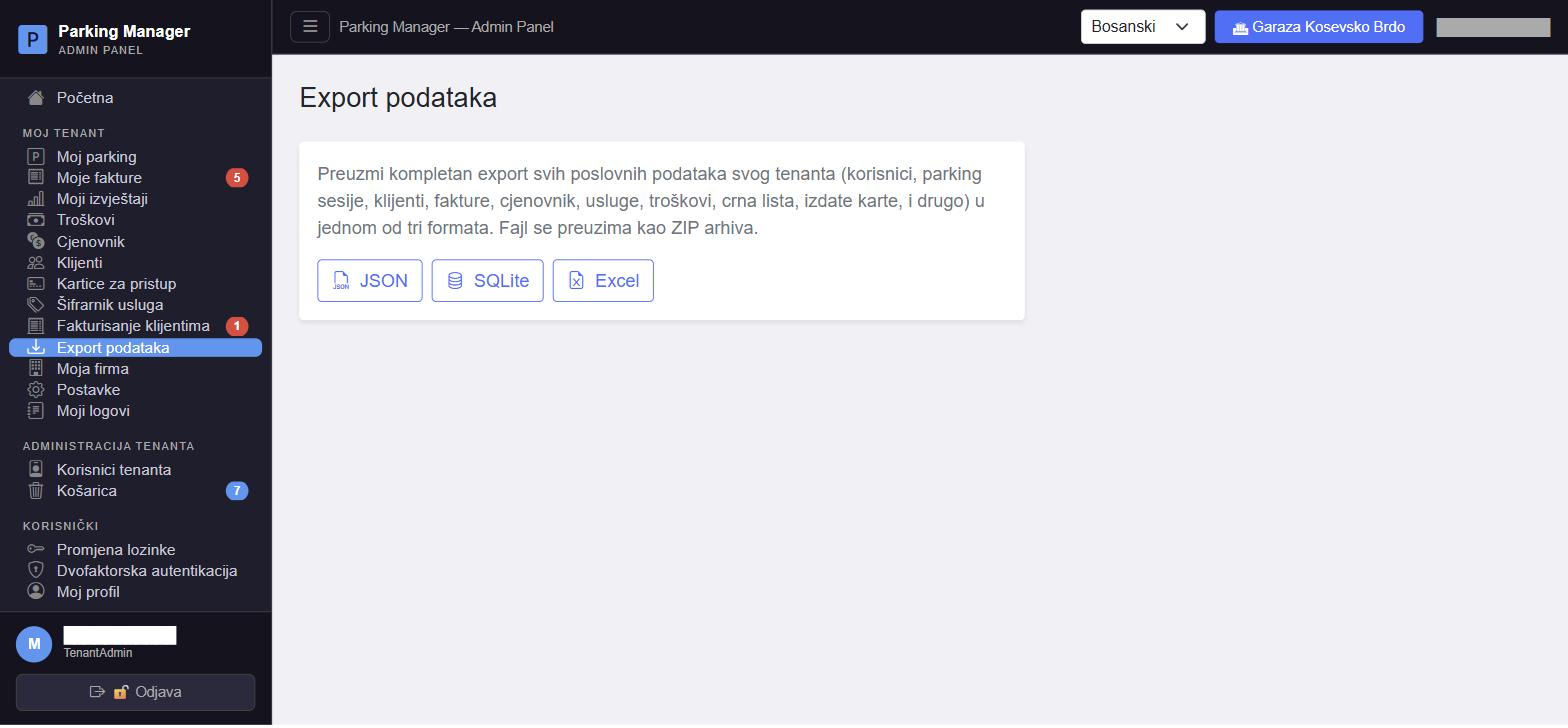 Data export