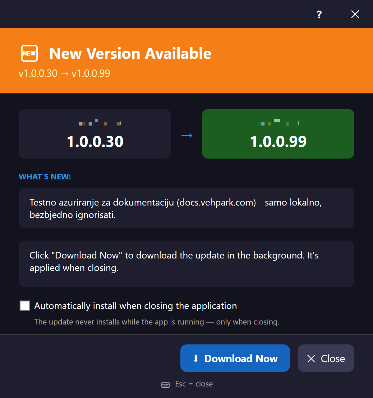 Update available